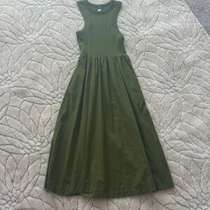 Old Navy Forest Green High Low Dress